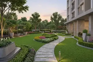 Landscape garden at Mahindra Rivenza